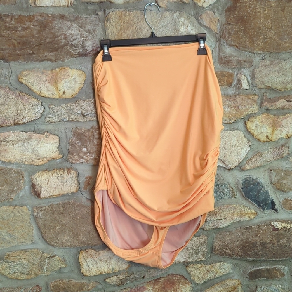 J.Crew Bandeau Ruched One Piece Swimsuit